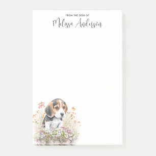 Beagle Dog Lover Cute Puppy Personalised Name Post-it Notes