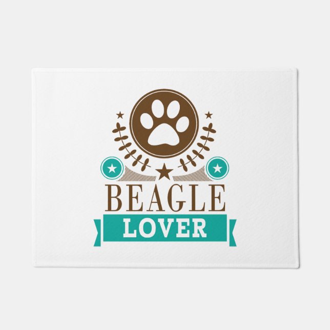 Beagle Dog Lover Doormat (Front)