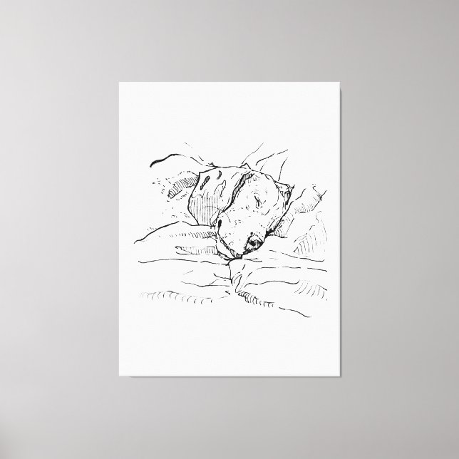 Beagle Dog Lover Illustration  Canvas Print (Front)