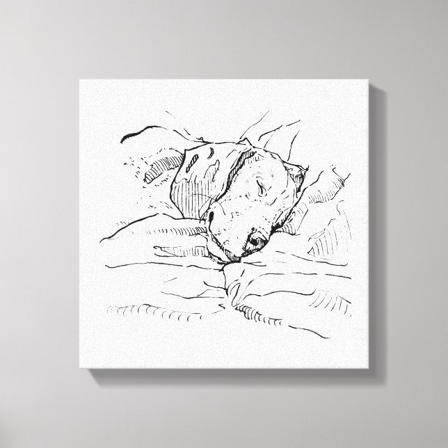 Beagle Dog Lover Illustration  Canvas Print (Front)
