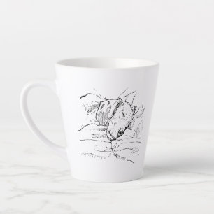 Beagle Dog Lover Illustration Latte Mug