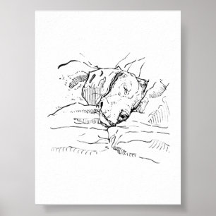 Beagle Dog Lover Illustration Poster