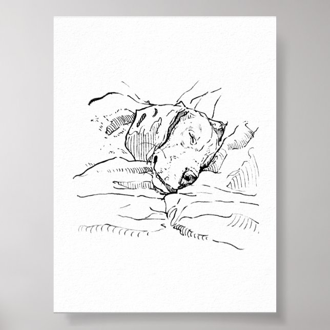 Beagle Dog Lover Illustration  Poster (Front)