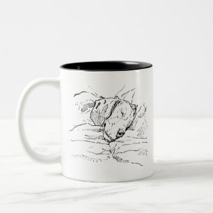 Beagle Dog Lover Illustration Two-Tone Coffee Mug