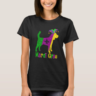Beagle Dog Lover Mardi Gras Carnival Jester Premiu T-Shirt