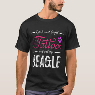 Beagle Dog Lover Tattoo Funny Dog Mum Gift Idea T-Shirt