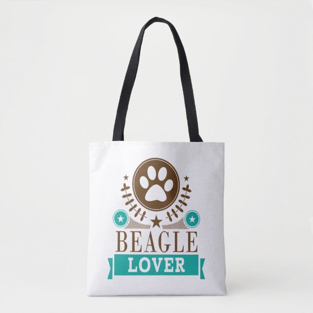 Beagle Dog Lover Tote Bag (Front)