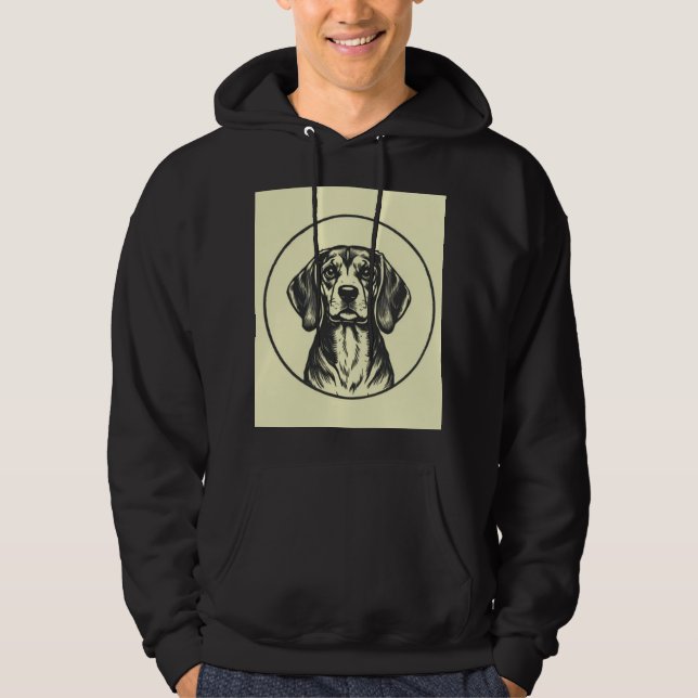 "Beagle Dog Lover's Hoodie" Hoodie (Front)