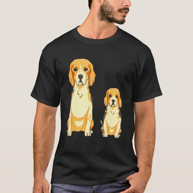 Beagle Dog Mama Puppy Hunting Dog T-Shirt (Front)