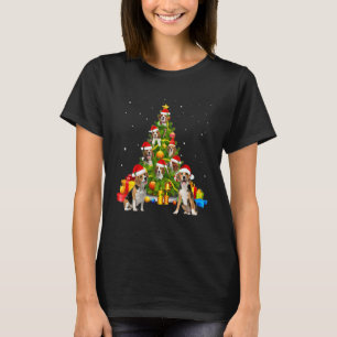 Beagle Dog Matching Santa Beagle Christmas Tree T-Shirt