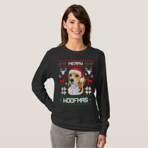 Beagle Dog Merry Woofmas Christmas Longsleeve T-Shirt