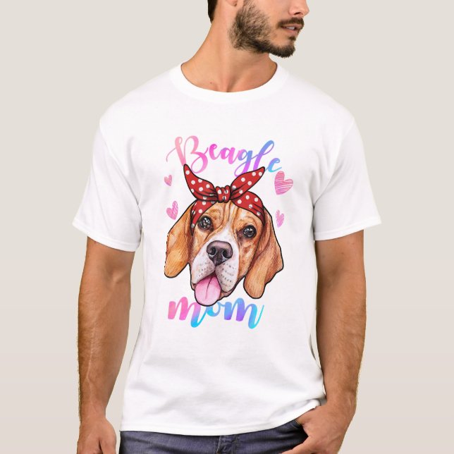 Beagle Dog Mum Mama Puppy T-Shirt (Front)