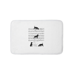 Beagle dog Music Note Clef Musician Cute Beagle do Bath Mat