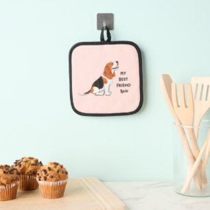 Beagle Dog My Best Friend Custom Pet Name Pot Holder