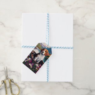 Beagle Dog on a Paddle: A Scenic Adventure Gift Tags