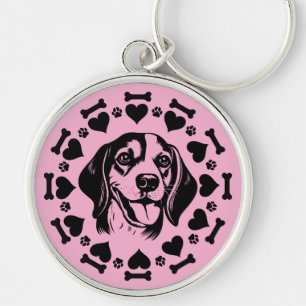 Beagle Dog Owner Key Ring