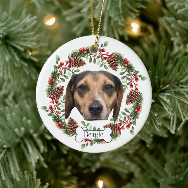beagle dog  Personalised Pet Ornament (Tree)