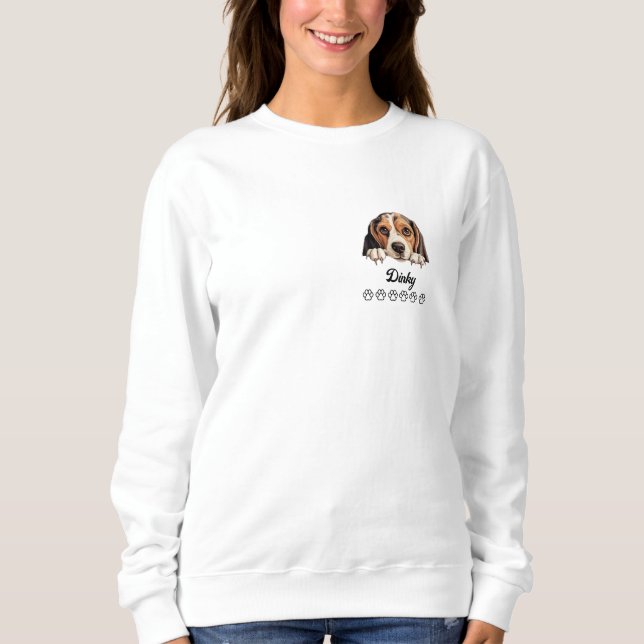 Beagle Dog Personalised T-Shirt Sweatshirt (Front)