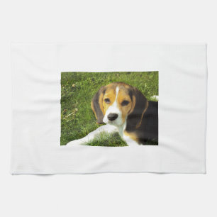 Beagle Dog Pet Animals Peace Love Tea Towel