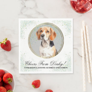 Beagle Dog Pet Wedding Napkins With Dogs Photo