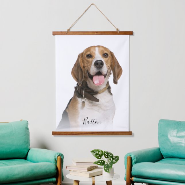 Beagle Dog Photo Housewarming Pet Dad Hanging Tapestry (Living Room)
