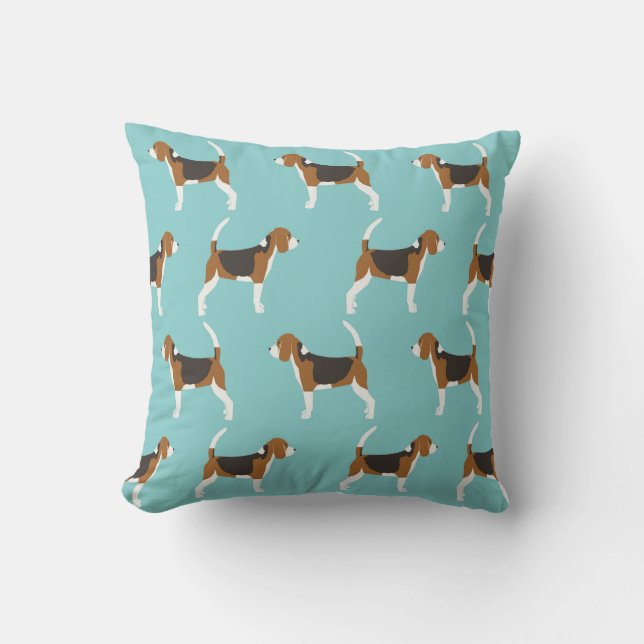 Beagle dog pillow - cute beagle pattern (Front)