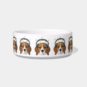 Beagle Dog Pop Art, Medium Pet Bowl