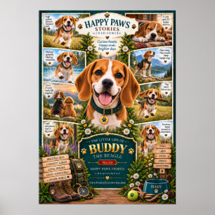 Beagle Dog Portrait Buddy No. 14 Poster