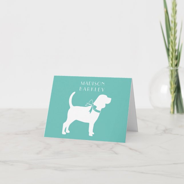 Beagle Dog Puppy Note Card (Front)