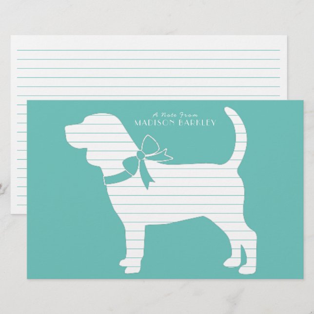 Beagle Dog Puppy Stationery (Front/Back)
