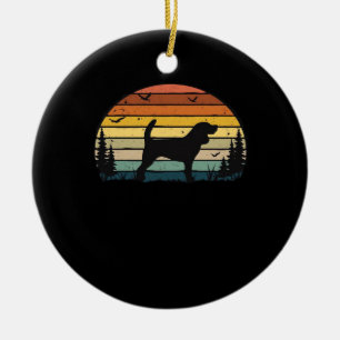 Beagle Dog Retro Vintage Classic T-Shirt Ceramic Tree Decoration