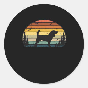 Beagle Dog Retro Vintage Classic T-Shirt Classic Round Sticker