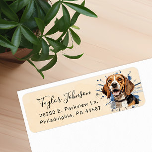 Beagle Dog Return Address Label