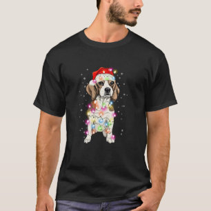Beagle Dog Santa Clause Hat Xmas Christmas T-Shirt
