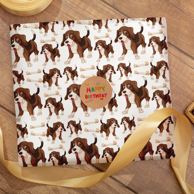 Beagle dog seamless pattern  wrapping paper (Creator Uploaded)