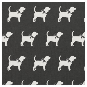 Beagle Dog Silhouette Pet Fabric