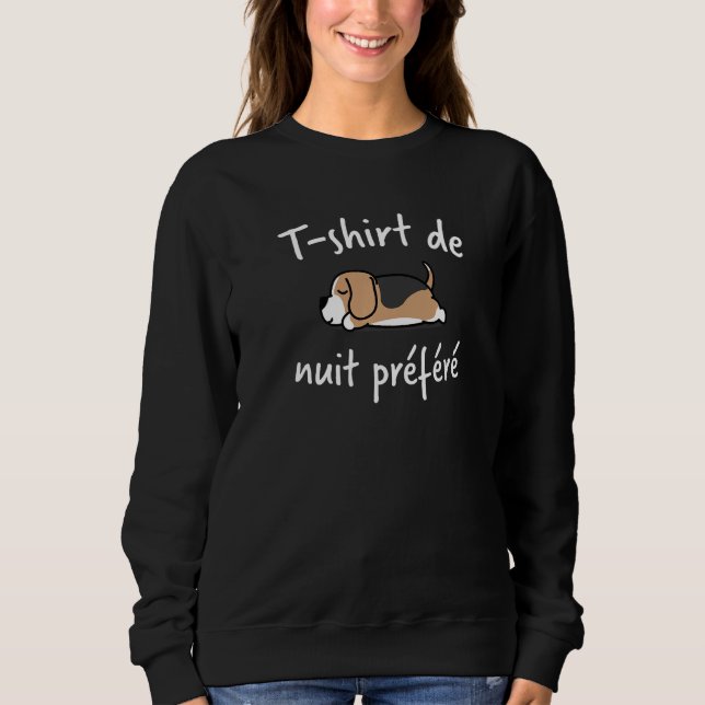 Beagle Dog Sleeping Pyjamas Nightdress Sweatshirt (Front)