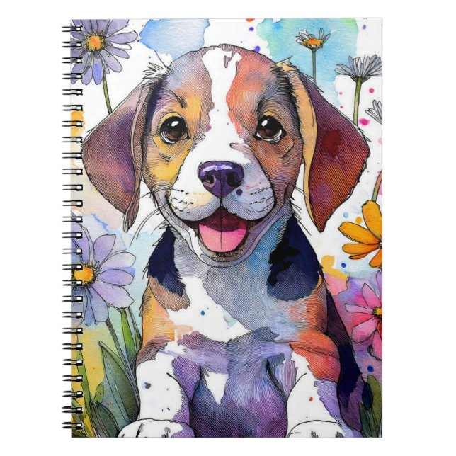 Beagle Dog Spiral Notebook (Front)