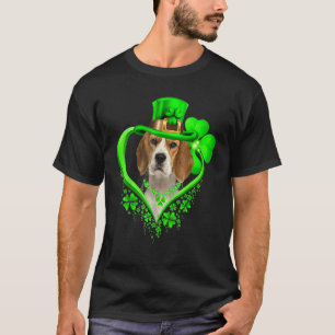 Beagle Dog St Patricks Day Lover Irish Shamrock T-Shirt