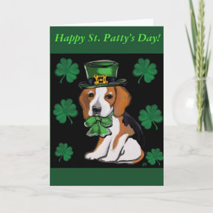 Beagle Dog St. Patty Card