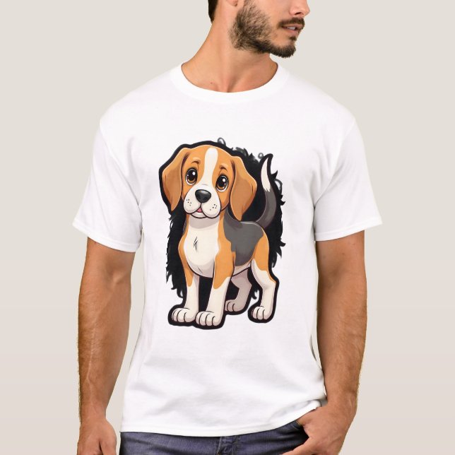 Beagle Dog T Shirt (Front)