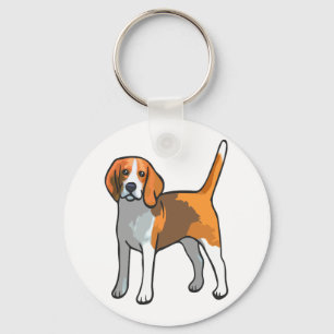 Beagle Dog T Shirt Key Ring