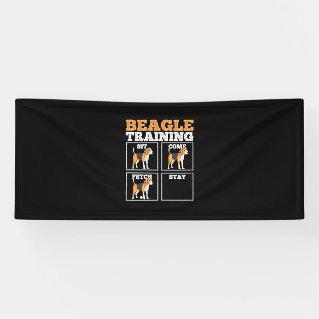Beagle Dog Training Dog Banner (Horizontal)
