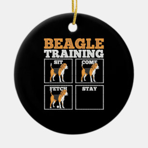 Beagle Dog Training Dog Ceramic Tree Decoration