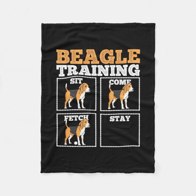Beagle Dog Training Dog Fleece Blanket (Front)