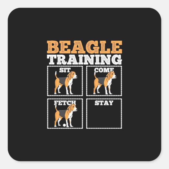 Beagle Dog Training Dog Square Sticker (Front)