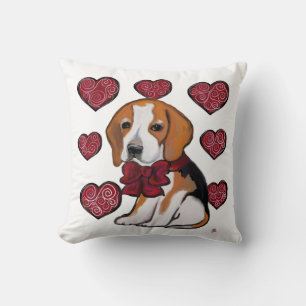 Beagle Dog Valentine Cushion
