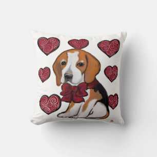 Beagle Dog Valentine Cushion