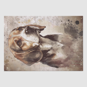 Beagle Dog Watercolor Tissue Paper