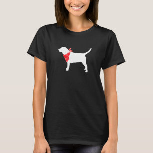 Beagle Dog Wearing Red Bandanna T-Shirt